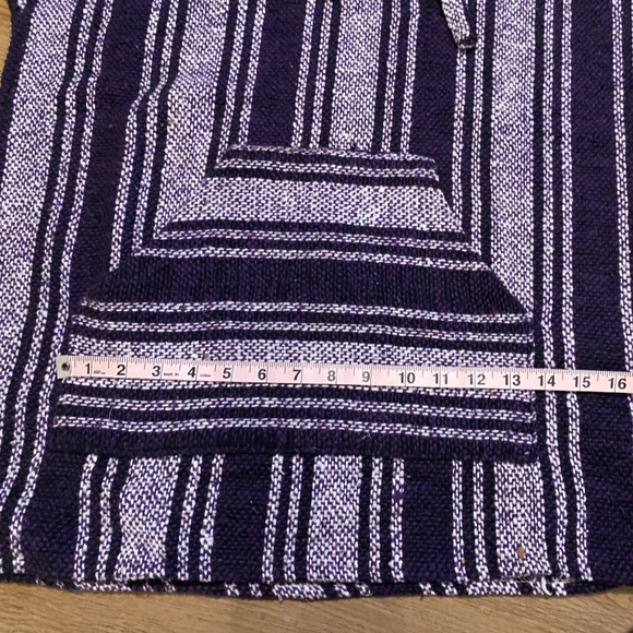 Navy and White Striped Hoodie - Picture 8 of 11